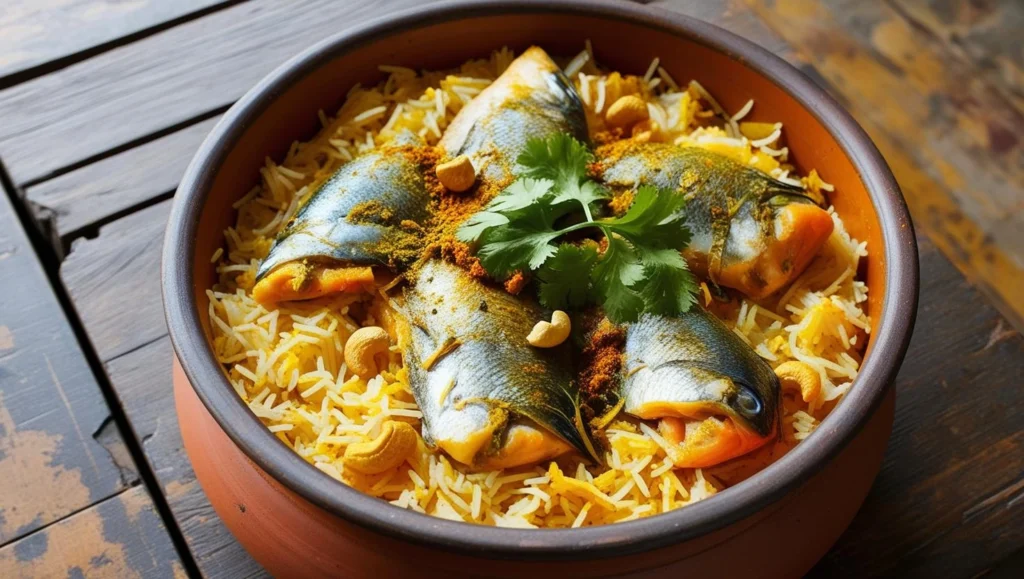Fish biryani